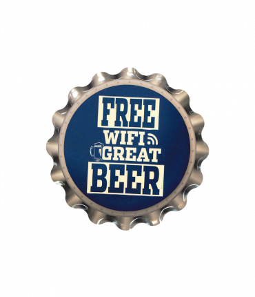 Cap coaster - Free wifi
