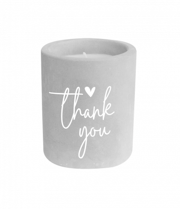 Cement candle - Thank you