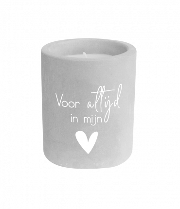 Cement candle - Voor altijd