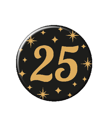 Classy party badge - 25