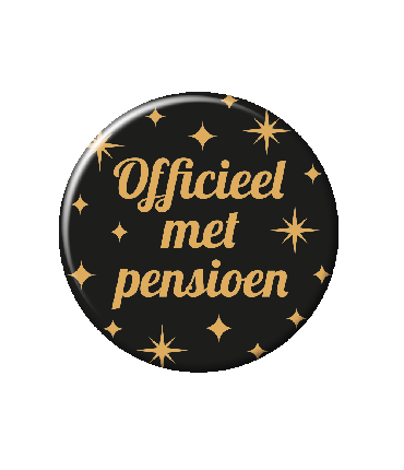 Classy party badge - pensioen