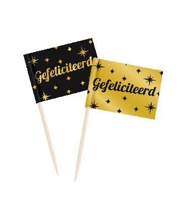Classy party cocktail picks - Gefeliciteerd