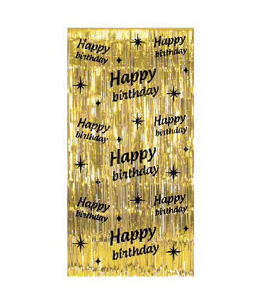Classy Party Curtain - Happy Birthday