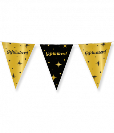 Classy Party flags foil - Gefeliciteerd