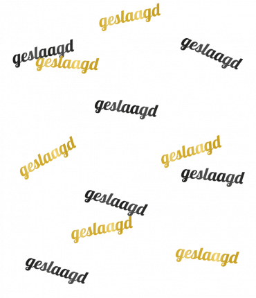 Classy party table confetti - Geslaagd
