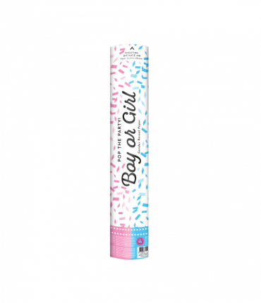Confetti shooter 40 cm - Gender reveal girl paper