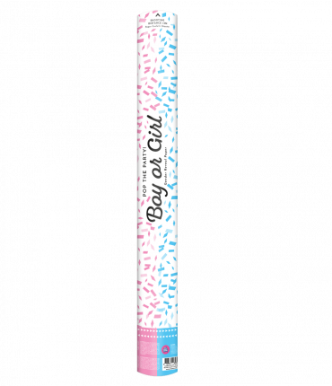 Confetti shooter 60 cm - Gender reveal boy paper