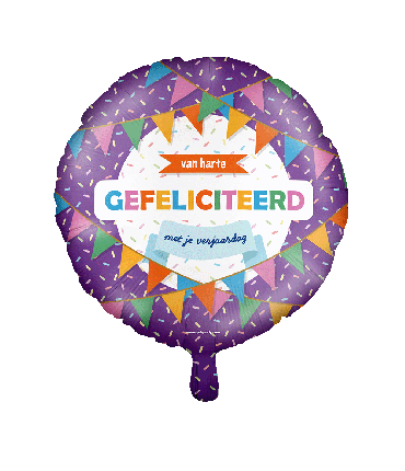 Foil balloon - Gefeliciteerd