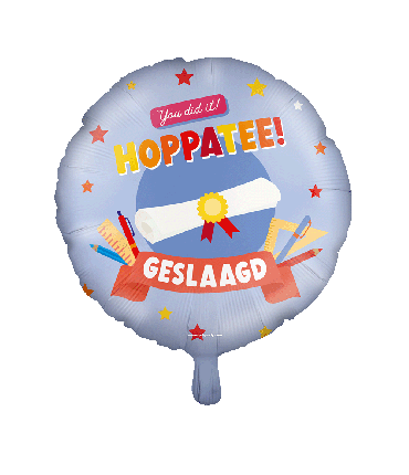 Foil balloon - Geslaagd hoppatee!