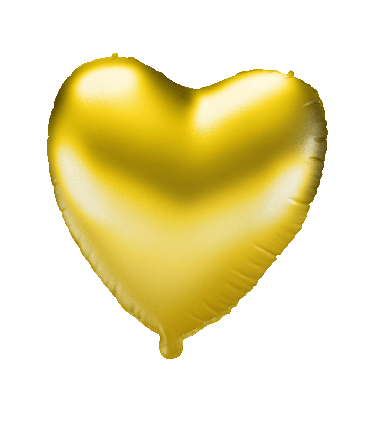 Foil balloon - Heart gold