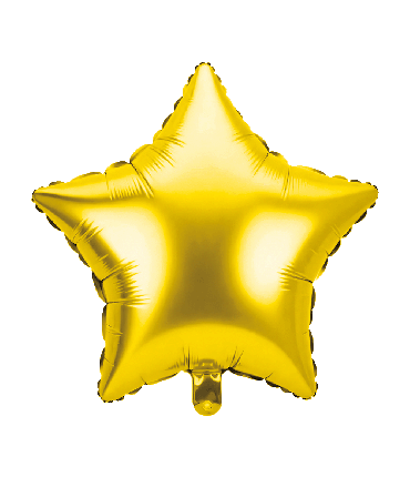 Foil balloon - Star gold