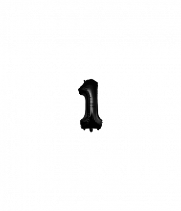 Foil Balloon 40 cm- no.1 Black