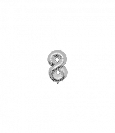 Foil Balloon 40 cm- no.8 Silver