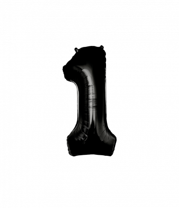 Foil Balloon 86 cm- no.1 Black