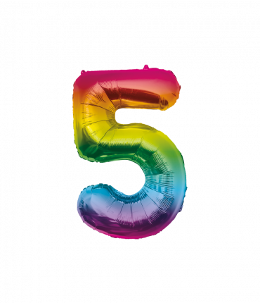 Foil Balloon 86 cm- no.5 Rainbow