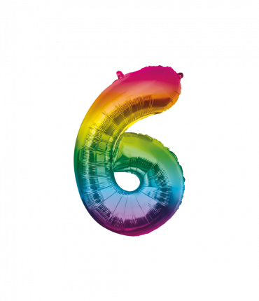 Foil Balloon 86 cm- no.6 Rainbow