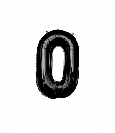 Foil Balloon 86 cm - no.0 Black