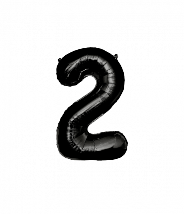 Foil Balloon 86 cm - no.2 Black