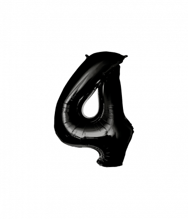 Foil Balloon 86 cm - no.4 Black