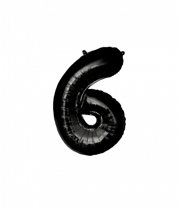 Foil Balloon 86 cm - no.6 Black
