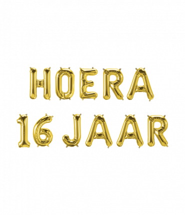 Foil balloon kit - Hoera 16 jaar