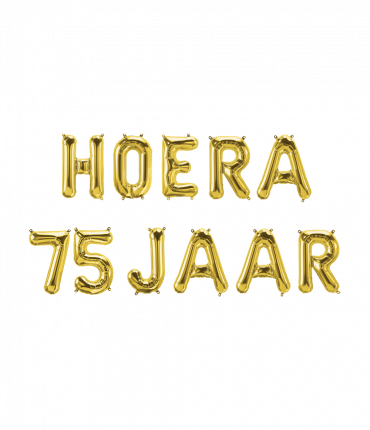 Foil balloon kit - Hoera 75 jaar