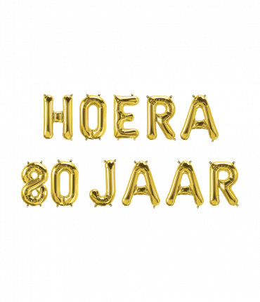 Foil balloon kit - Hoera 80 jaar