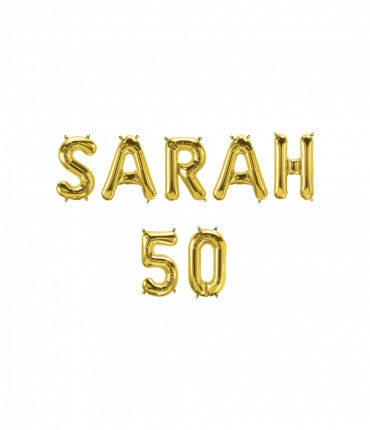 Foil balloon kit - Sarah 50