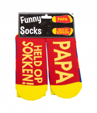 Funny socks - Papa held op sokken