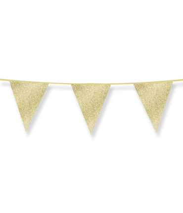 Glitter flags 16 x 20cm - Gold