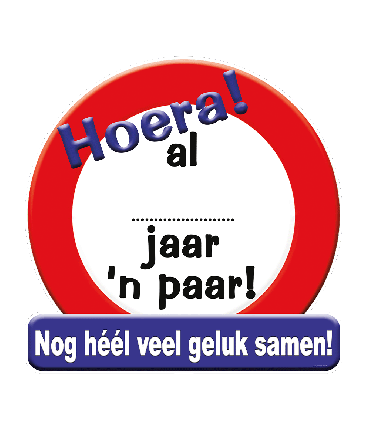 Huldeschild - ... jaar een paar