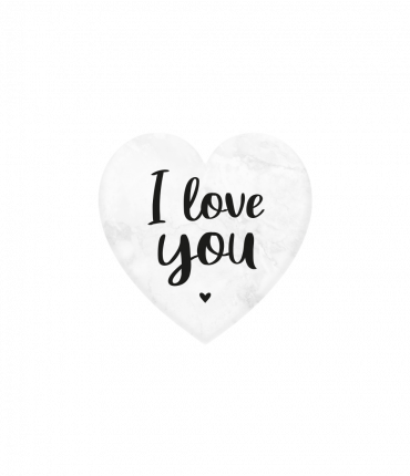 Marmeren hartjes - I love you