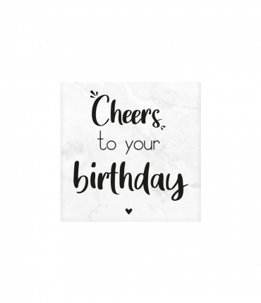 Marmeren onderzetters - Birthday