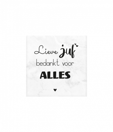 Marmeren onderzetters - Juf