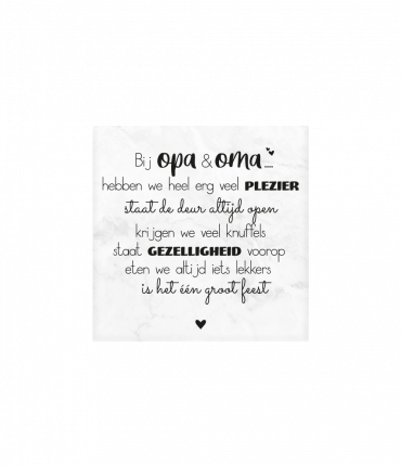Marmeren onderzetters - Opa & oma