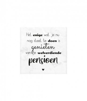 Marmeren onderzetters - Pensioen