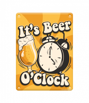 Metal signs - Beer o'clock