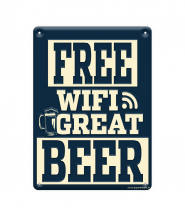 Metal signs - Free wifi