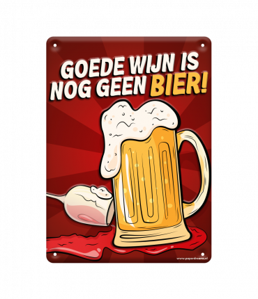 Metal signs - Goede wijn