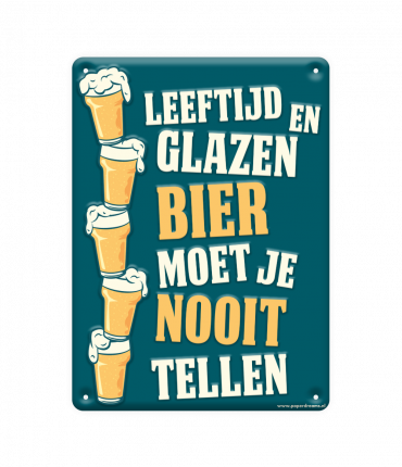 Metal signs - Leeftijd en glazen bier