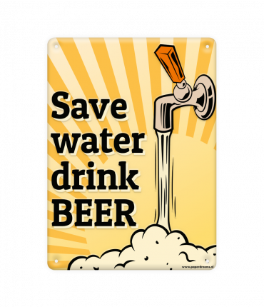 Metal signs - Save water