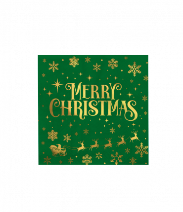 Napkins - Merry Christmas green