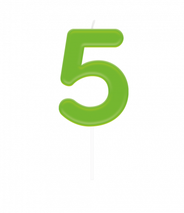 Number candle - 5