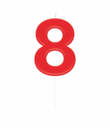 Number candle - 8