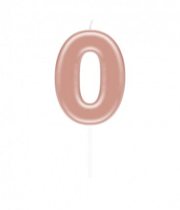 Number candle rose gold - 0