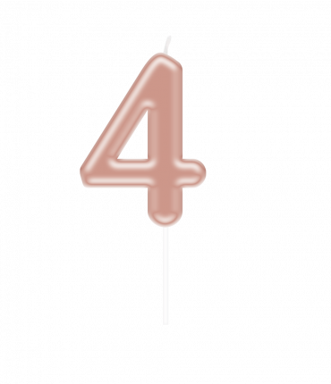 Number candle rose gold - 4