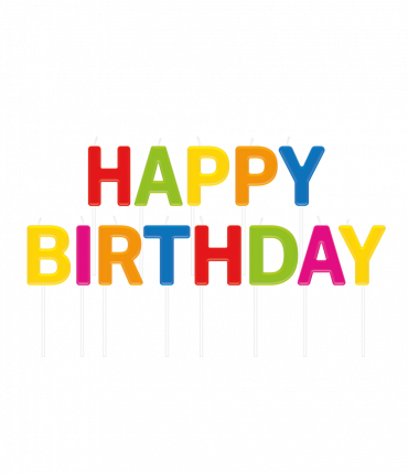 Party candles - Happy birthday multi colour