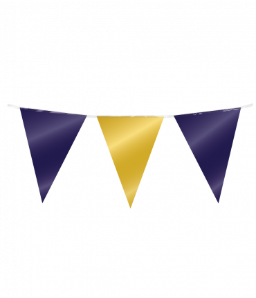 Party Flag Foil - Dark blue gold
