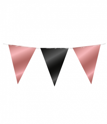 Party Flag Foil - Rose gold Black