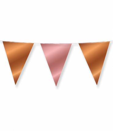 Party Flags foil - Bronze and rose gold